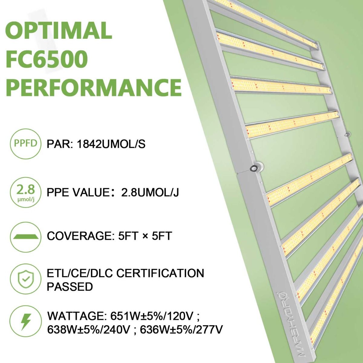 Mars Hydro FC6500 Samsung LM301B Osram Vertical Farm LED Grow Light