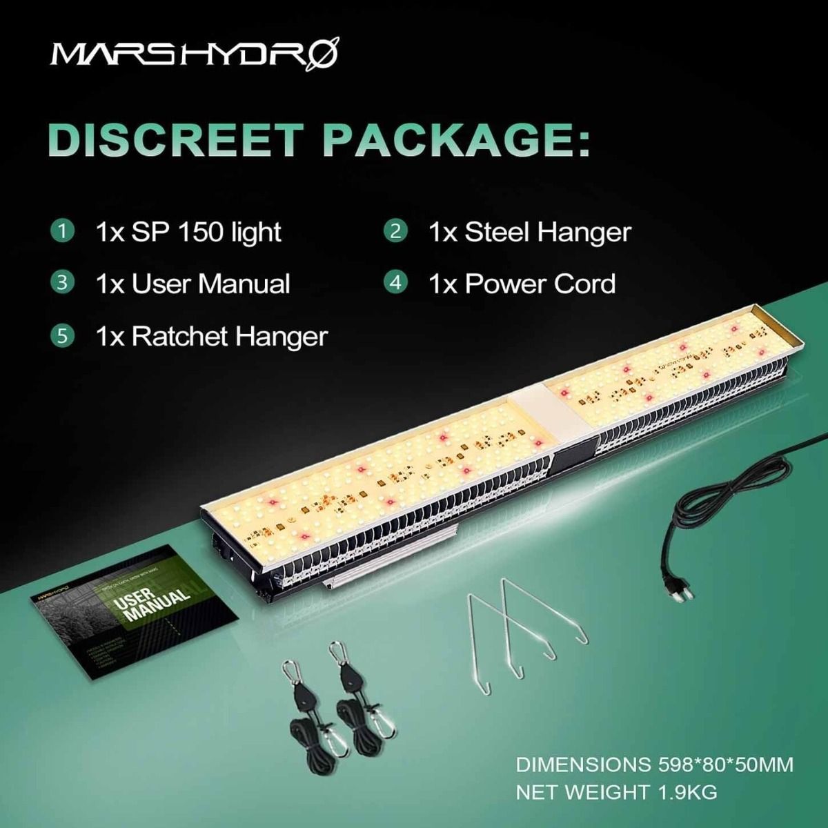 Mars Hydro SP 150 Full Spectrum 140W LED Grow Light