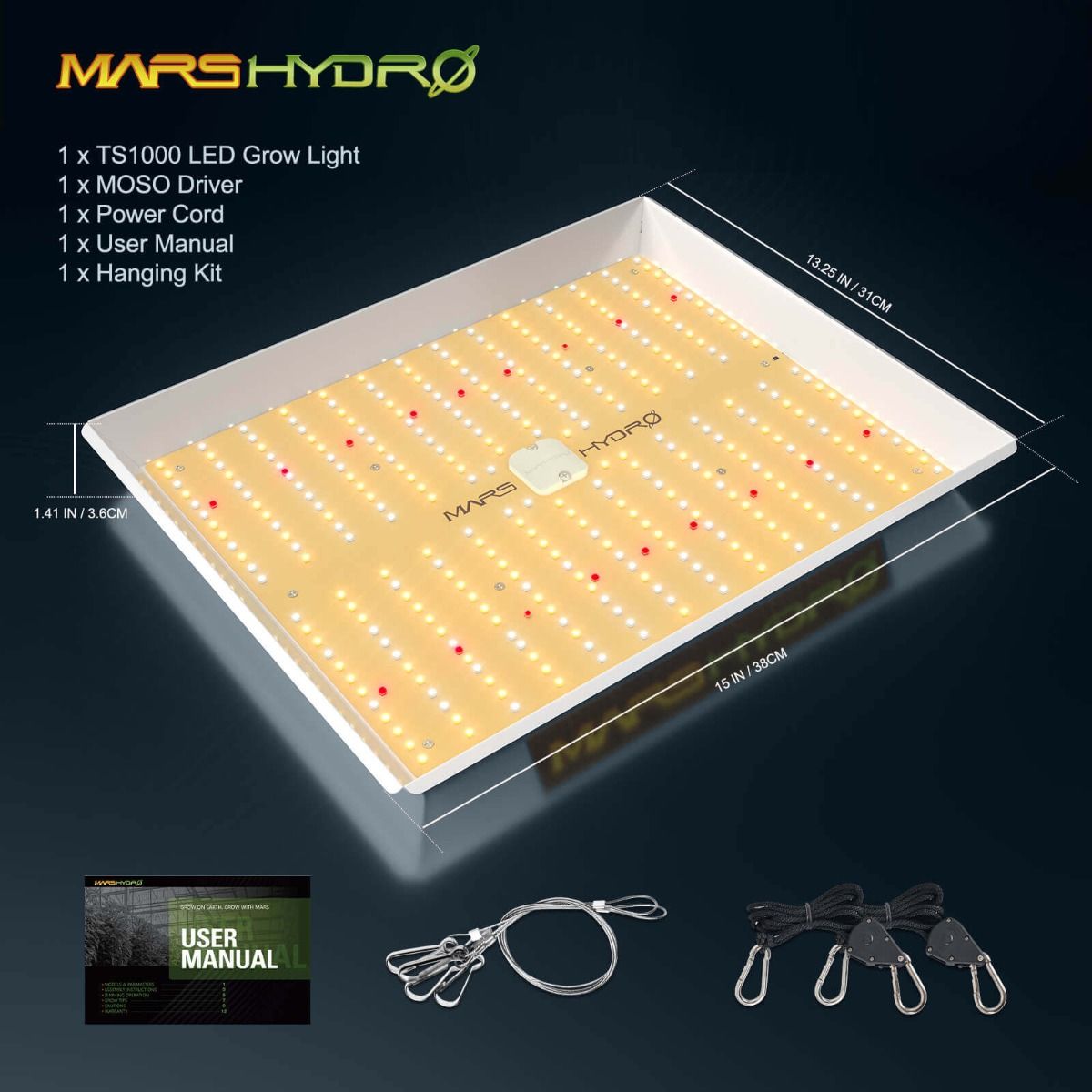 Mars Hydro TS 1000 Full Spectrum Dimmable 150W LED Grow Light