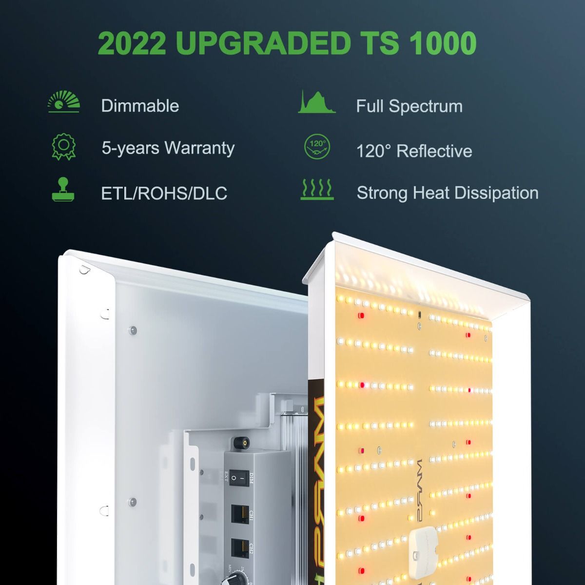 Mars Hydro TS 1000 Full Spectrum Dimmable 150W LED Grow Light