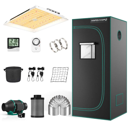 Mars Hydro TS 1000 LED Grow Light + 2.3'X2.3'(70X70CM) Indoor Complete Grow Tent Kits