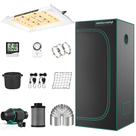 Mars Hydro TS 600 LED Grow Light + 2'X2'(60X60CM) Indoor Complete Grow Tent Kits