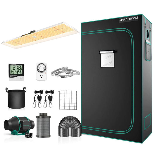 Mars Hydro TSL 2000 LED Grow Light + 2'X4'(60X120CM) Indoor Complete Grow Tent Kits