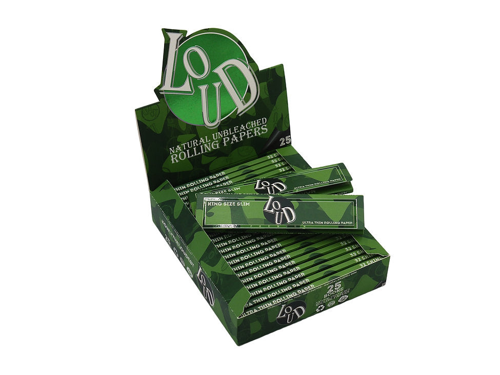 LOUD Natural Unbleached Kingsize Slim Papers