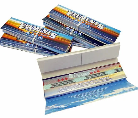 Elements Kingsize Slim Connoisseur Rice Papers with Tips