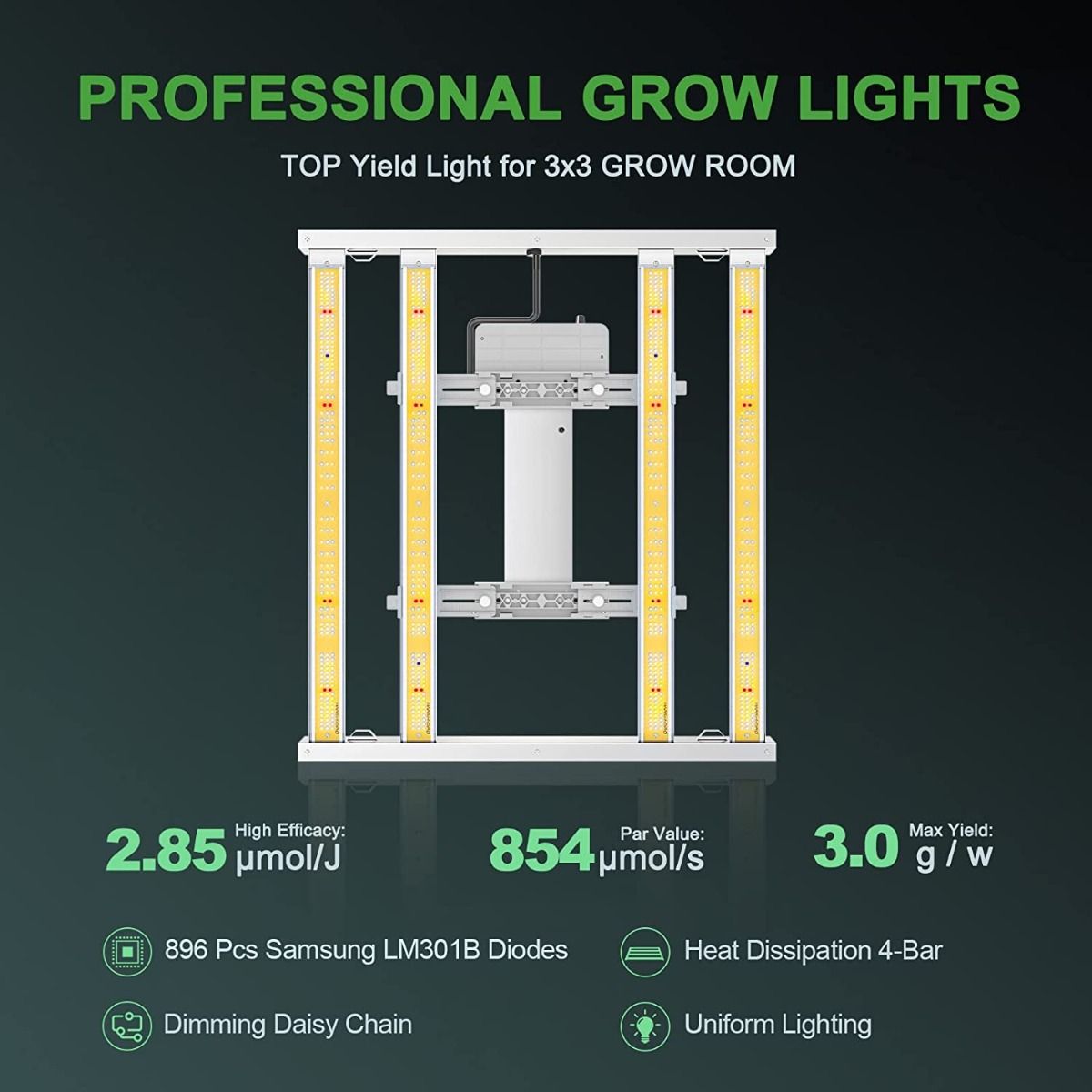 Mars Hydro FC3000 Samsung LM301B 300W LED Grow Light